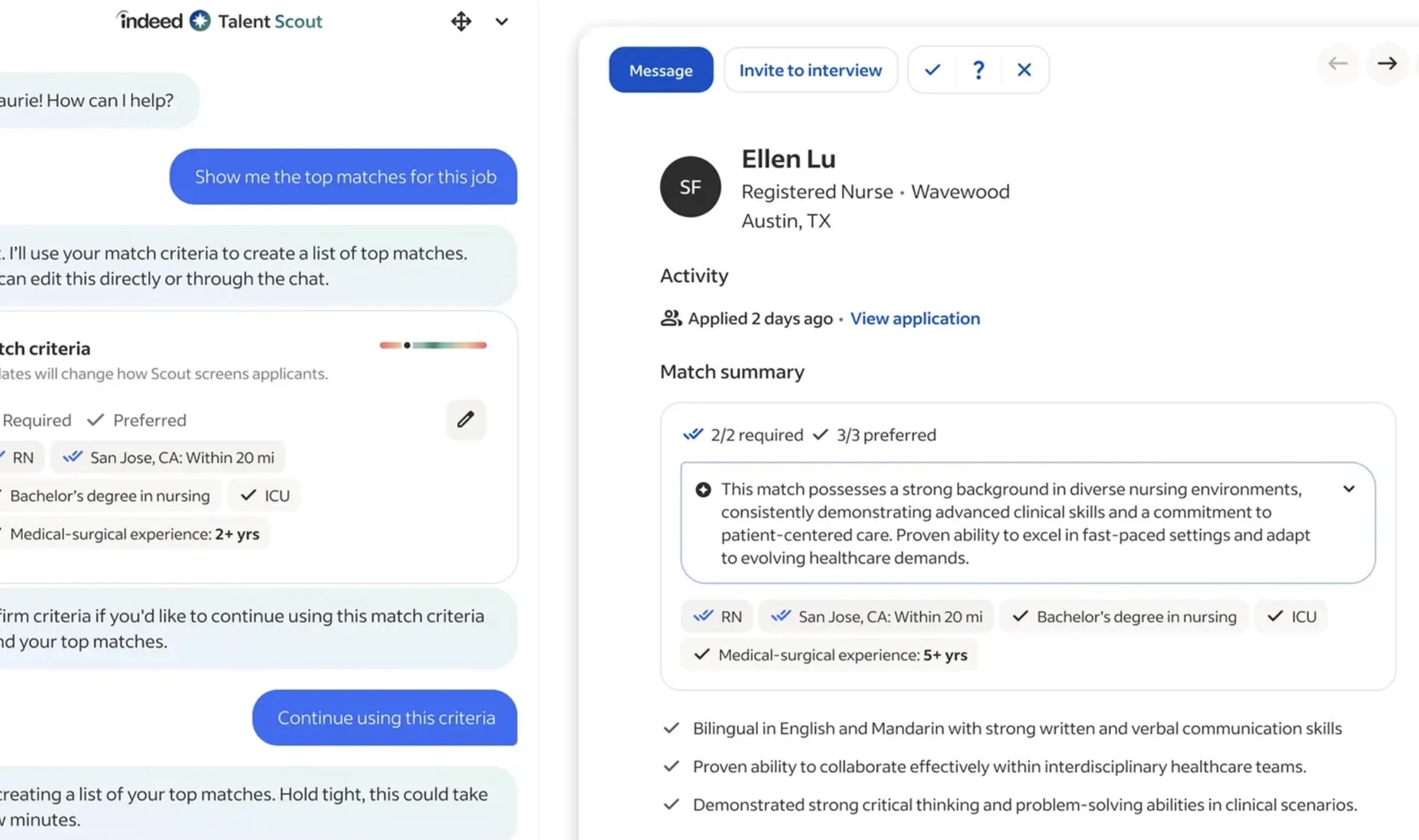 Indeed for Employers page